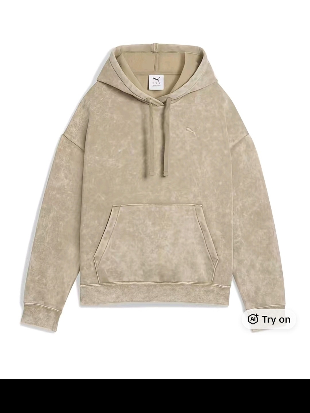 Puma Washed Beige Pullover Hoodie Size Med Brand New Never Worn